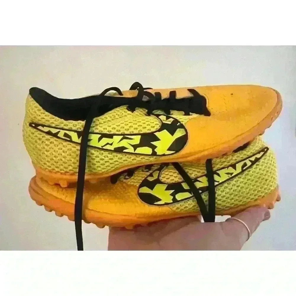 Nike JR Elastico Pro III TF Orange/Yellow Sz- 4Y Soccer Cleats Kid Youth
